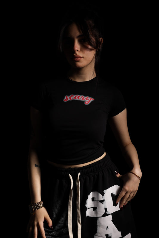 BLACK BABY TEE