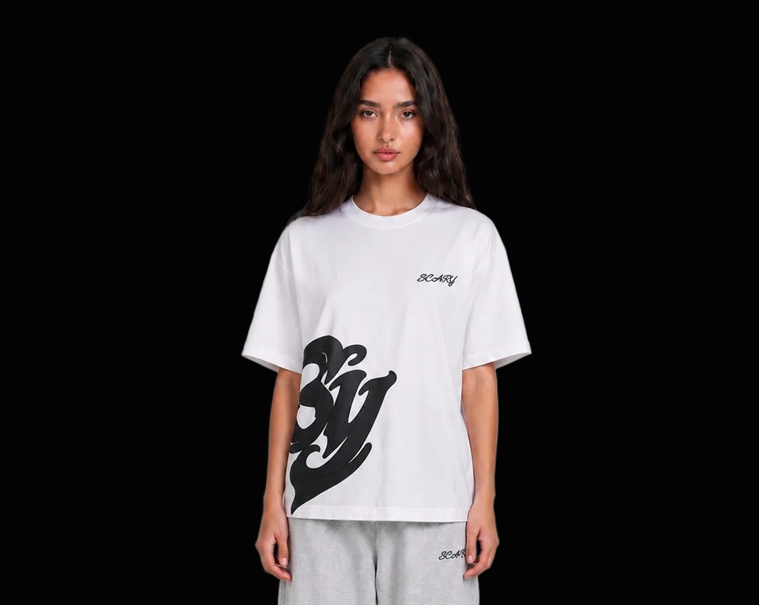 SIGNATURE WHITE TEE (BLACK)